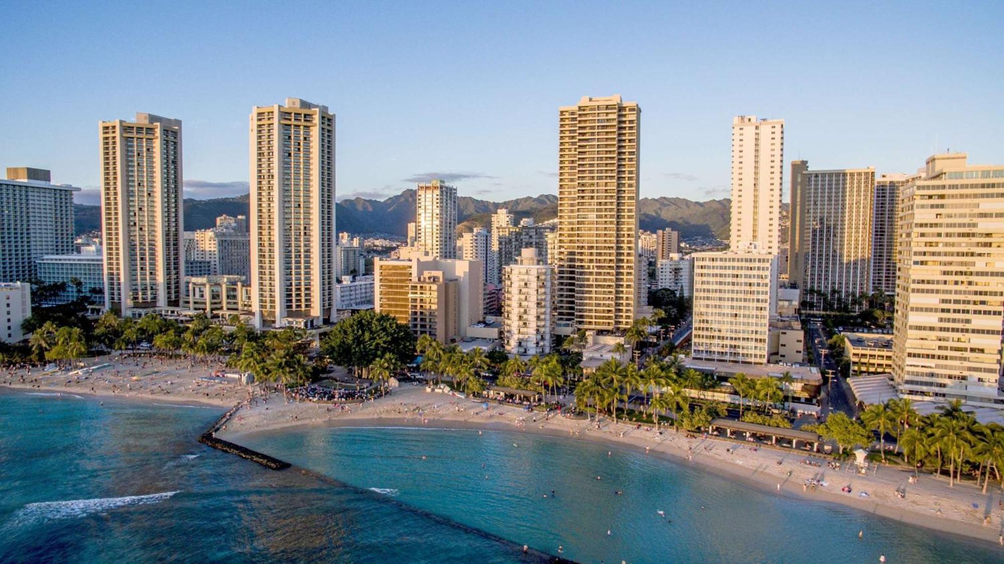 Aston Waikiki Beach Tower Χονολουλού Εξωτερικό φωτογραφία Waikiki skyline