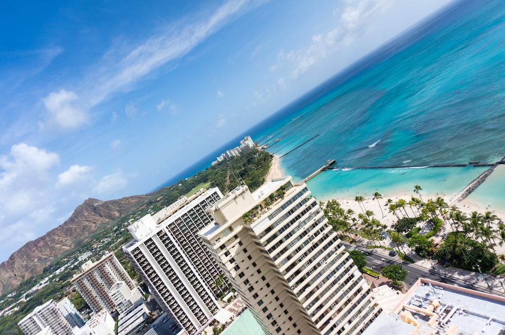 Aston Waikiki Beach Tower Χονολουλού Εξωτερικό φωτογραφία Aerial view of the hotel